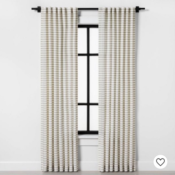 Hearth & Hand Accents Hearth Hand Sour Cream Railroad Curtains 8